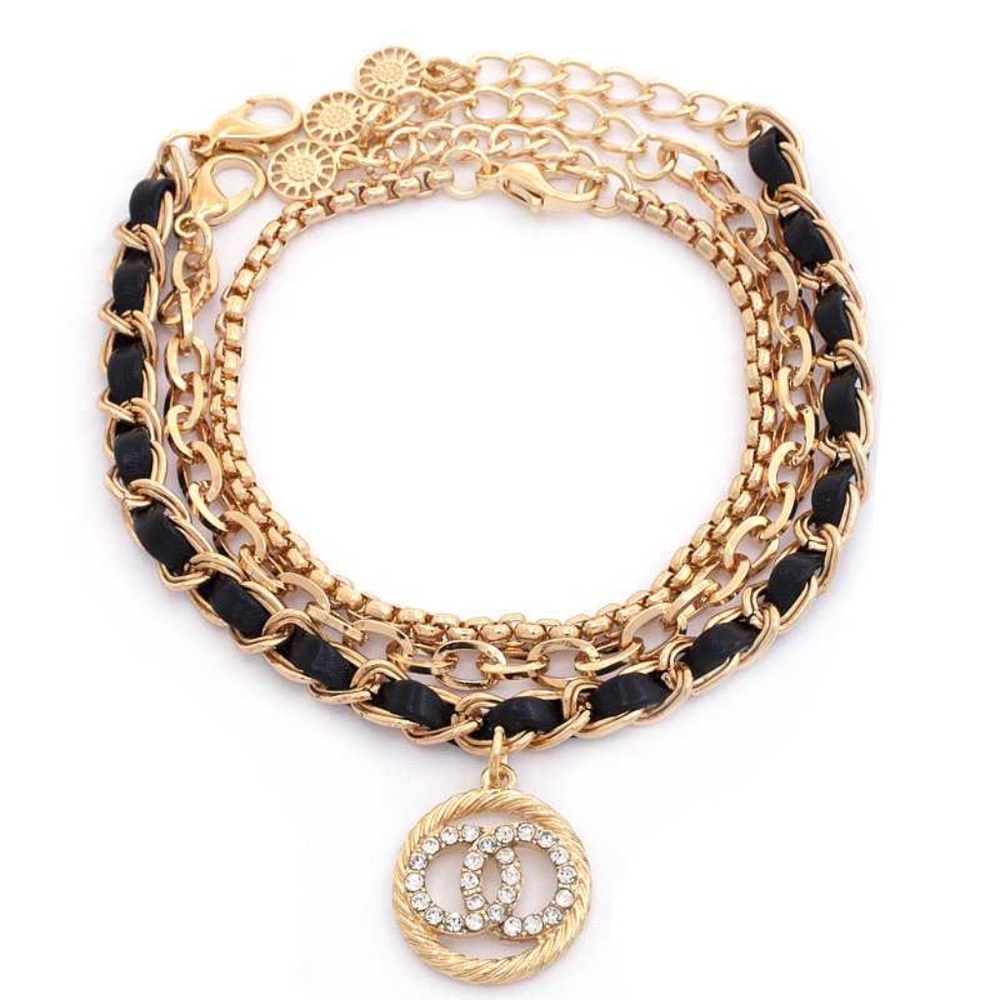 Double Circle Link Bracelet Set